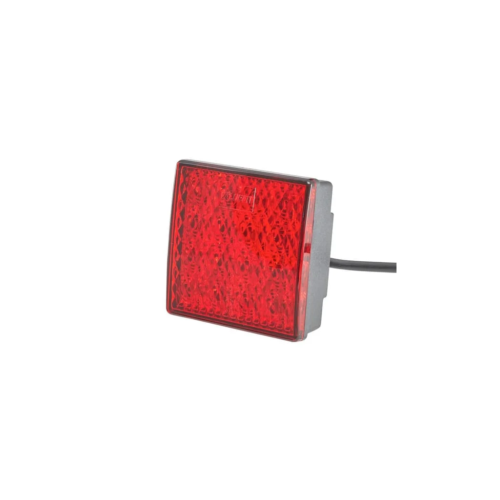 Proiector de ceață LED, pătrat, 12V, roșu, prindere cu șurub, 80x33.7x80mm, Hella ValueFit 2NE357029041