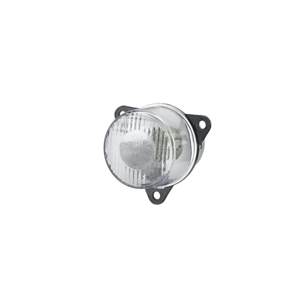Lumină de poziție 5W, rotundă, 12/24V, transparentă, prindere cu șurub, diametru 55mm, Hella 2PF008221011