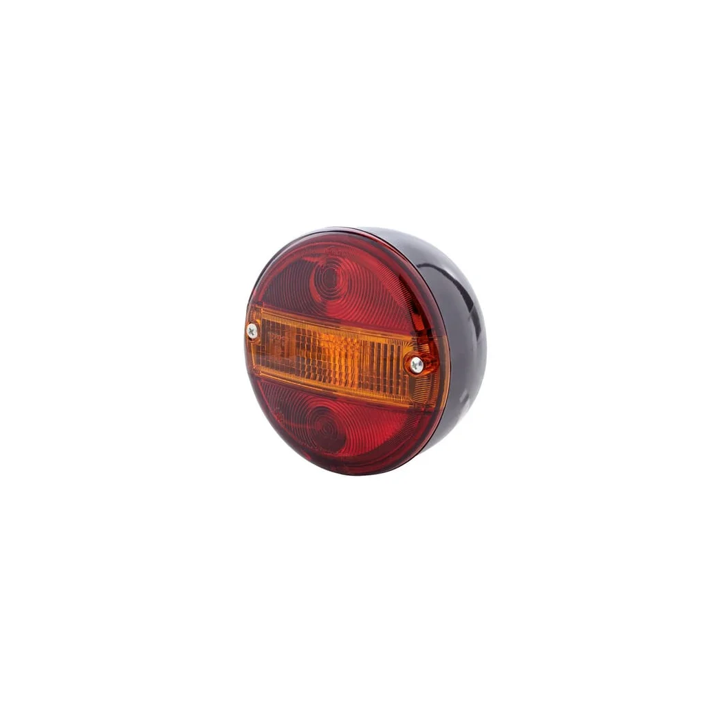 Lumină spate rotundă, 12V, galben/roșu, prindere cu șurub, diametru 140mm, 4 pini, Hella 2SD001685317
