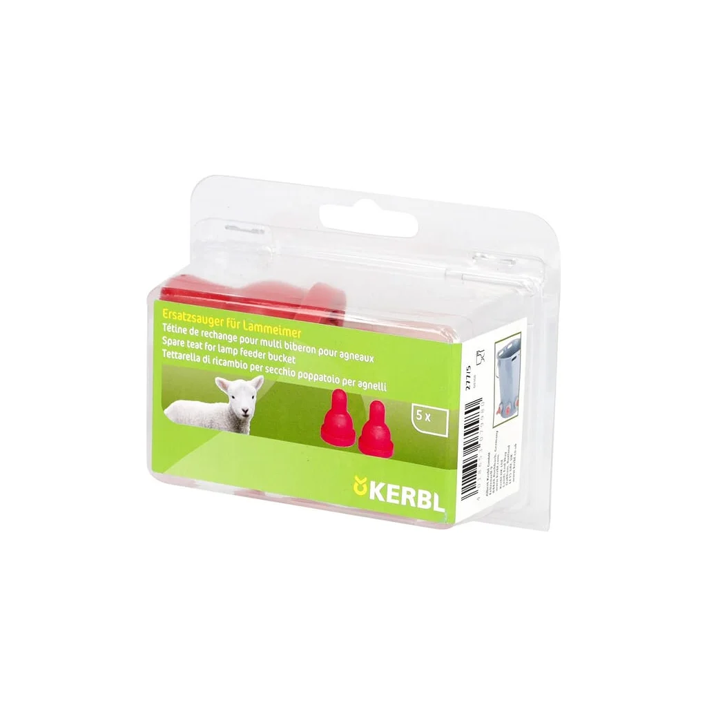 Tetină roșie hrănitor miel 5 buc 2775KER