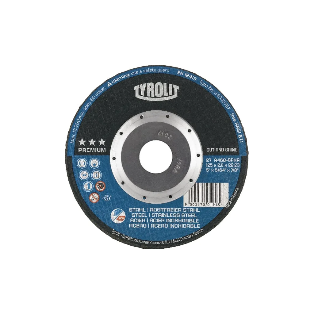 Disc de tăiat și șlefuit Premium 125x2 34042757
