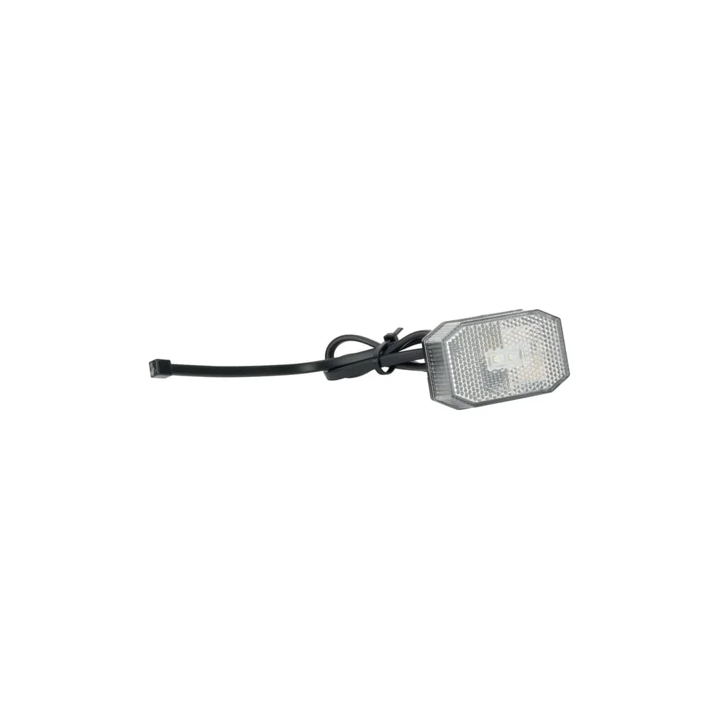 Lumină de gabarit LED, octogonală, 12V, albă, prindere cu șurub, 65x28x44mm, Aspöck 316309007