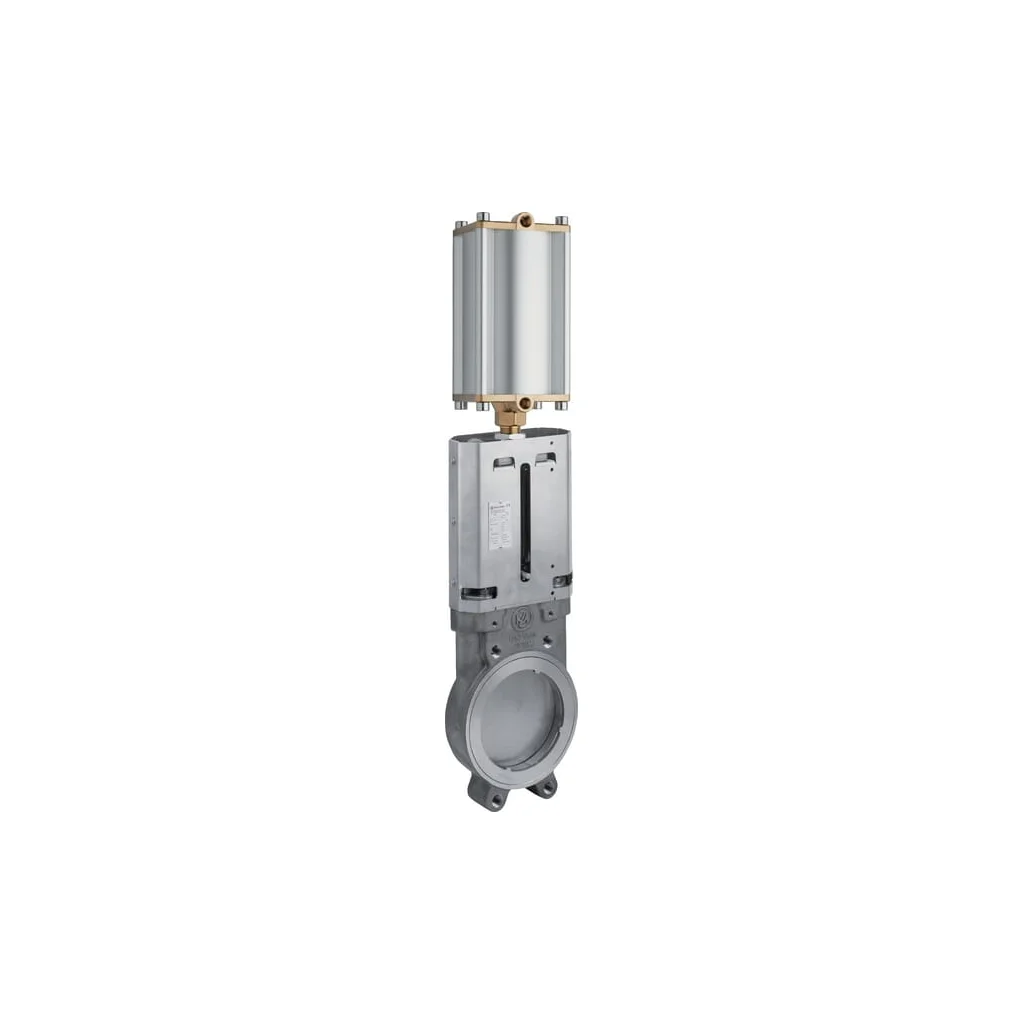 Supapă cuțit 4" SS + cilindru pneumatic 4012570