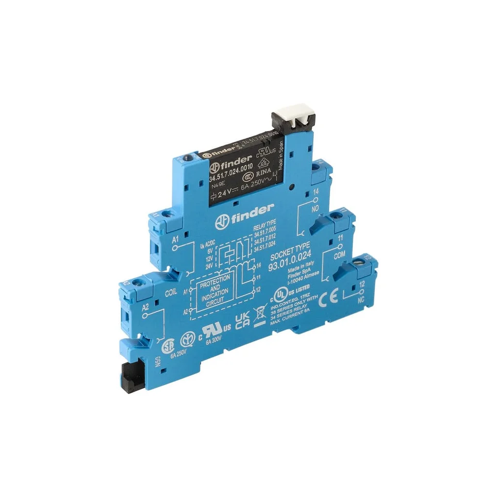 Interfață releu Mod. (EMR) Șurub.6,2mm.1CO 6A/24V UC/AgNi 385100240060