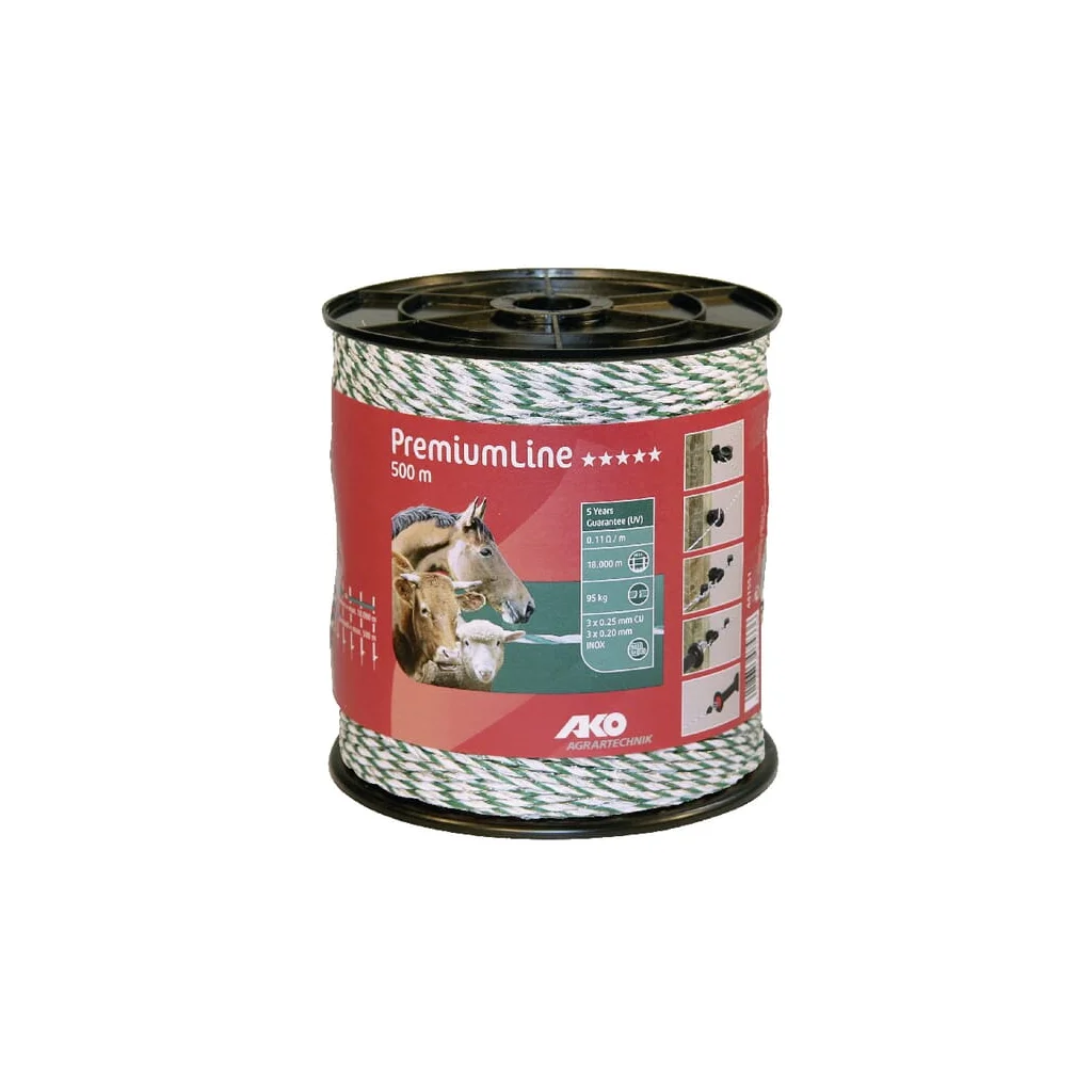 Cablu alb/verde pentru gard 500m 441551