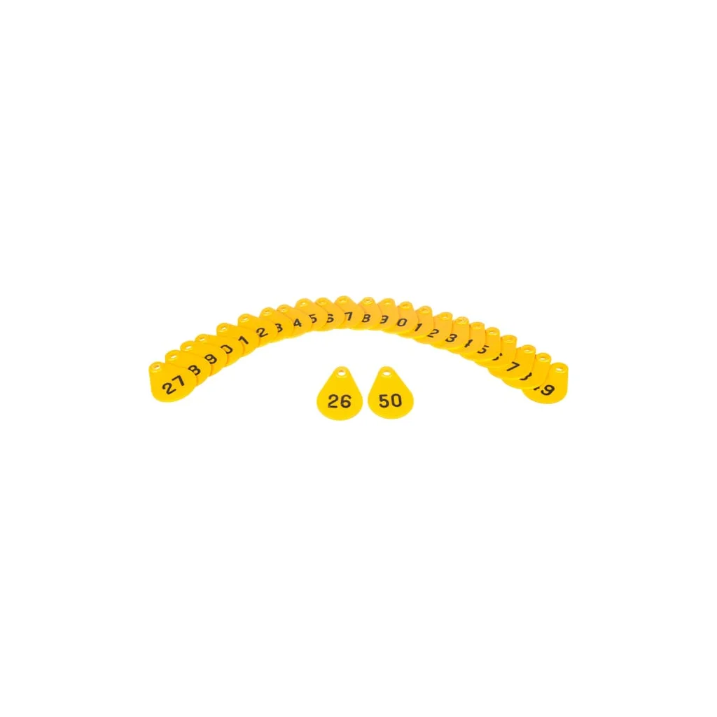 Plăcuță ident. nr.26-50 galb. 3990500000022650