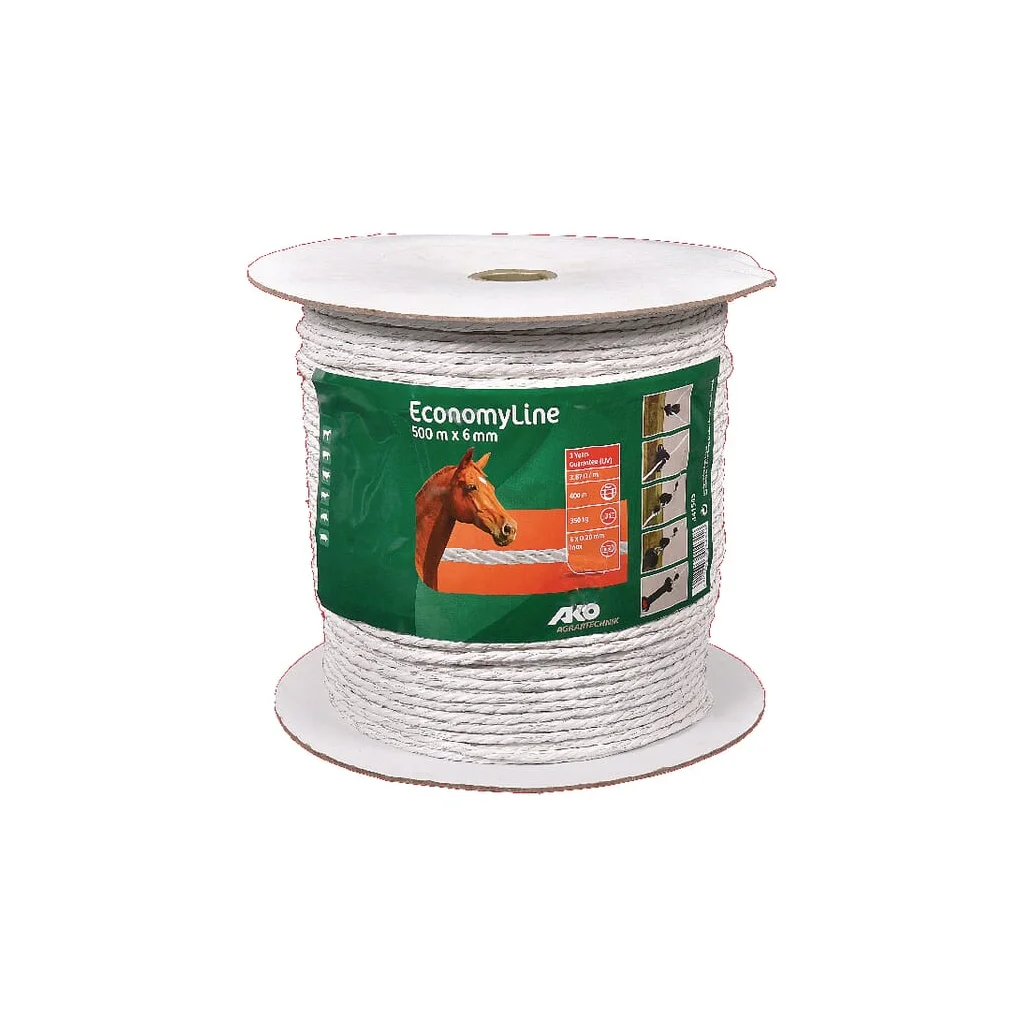 Cablu gard alb 6mm 500m 441545