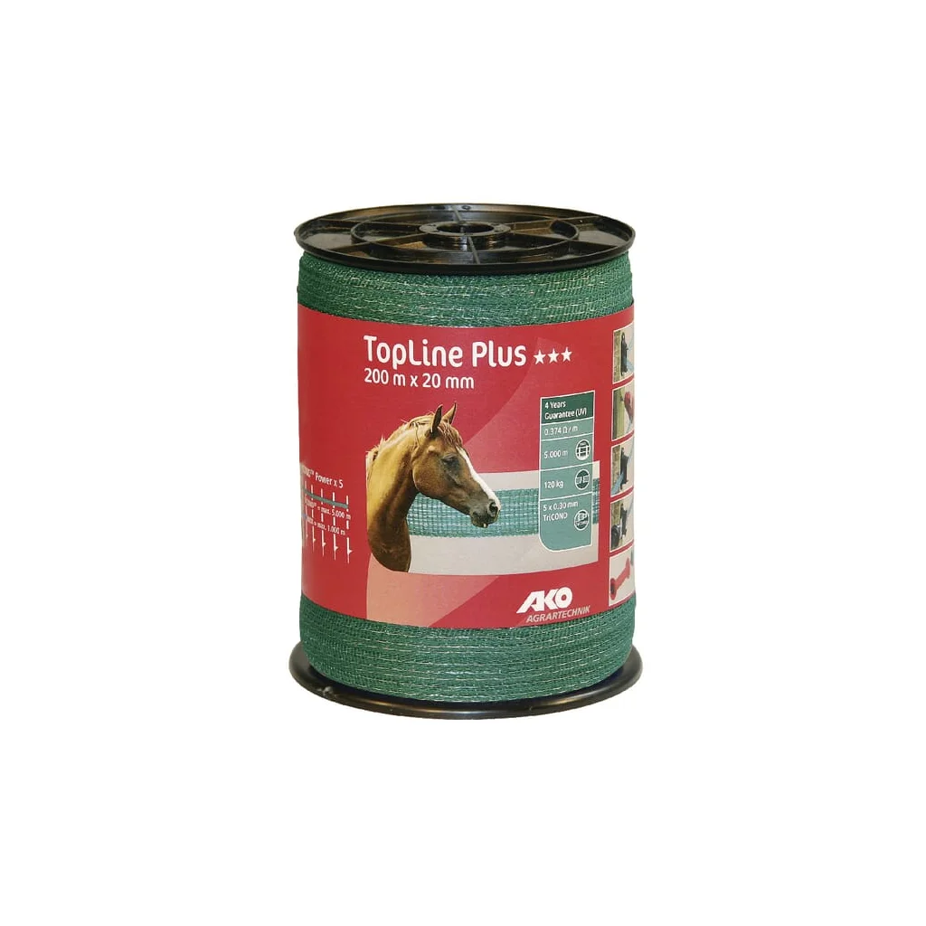 Bandă verde pentru gard 40mm 200m Top Line 449109