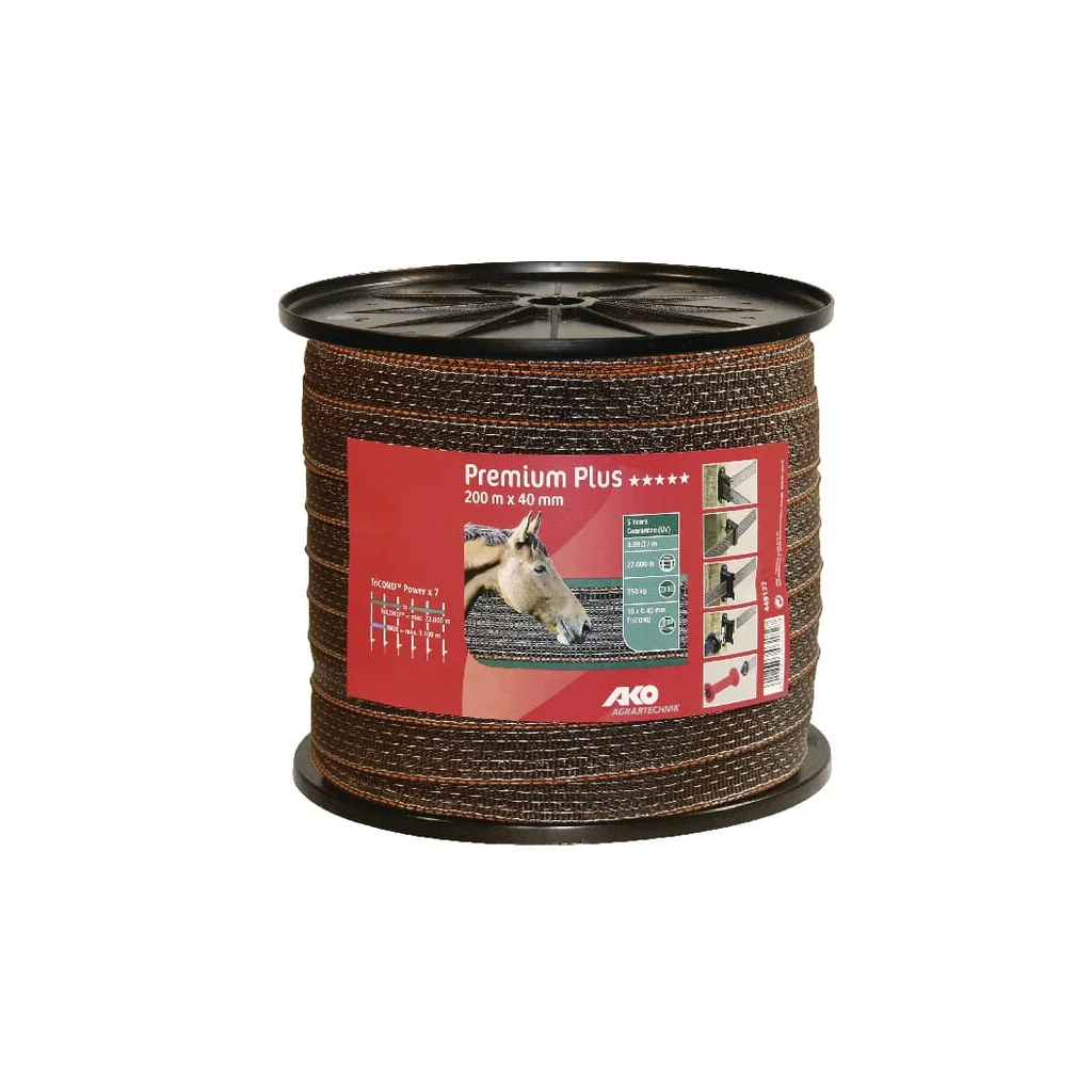 Bandă maro pentru gard 40mm Topline Plus 449122