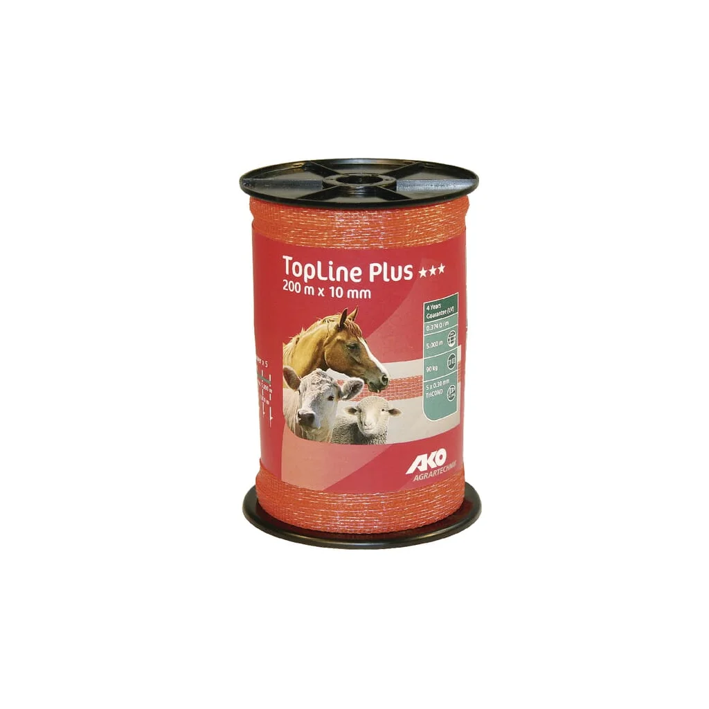 Bandă portocalie pentru gard 200m 10mm 449566