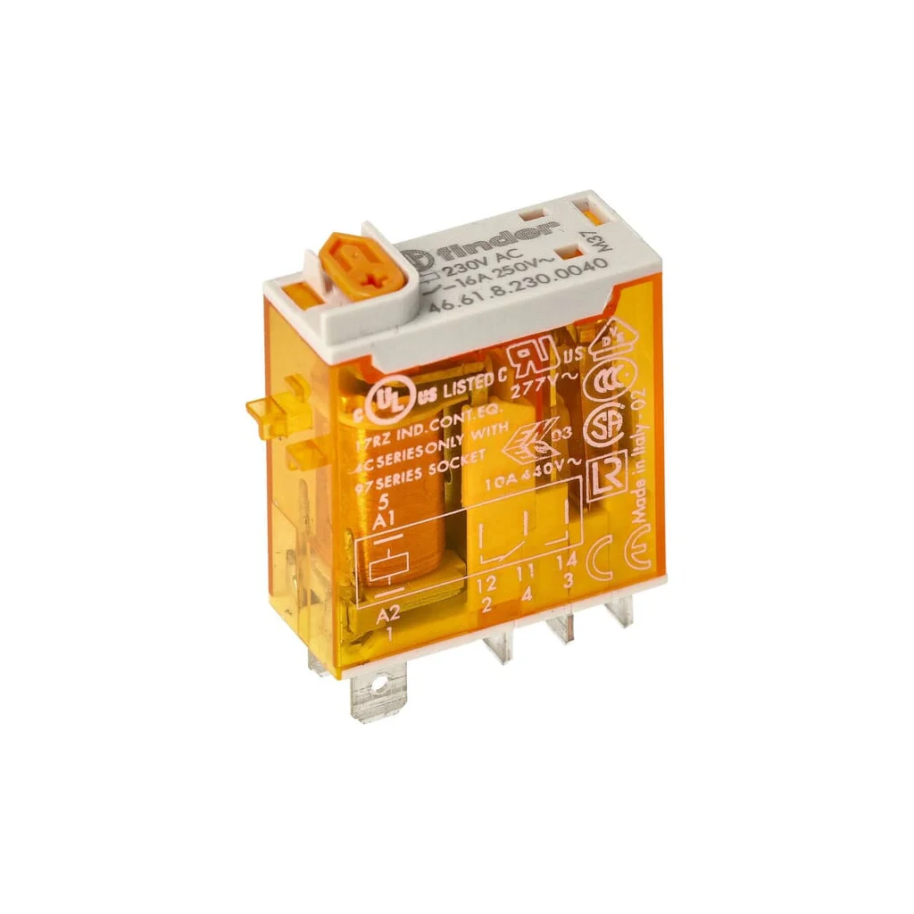 Mini.rel.1CO 16A/230V AC/Agni/Test buton/Mech.ind. 466182300040