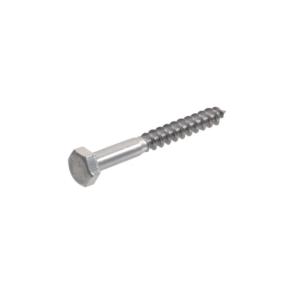 Șurub pentru lemn cap hexagonal DIN571 10x140mm oțel inoxidabil A2 Kramp 57110140RVSP025