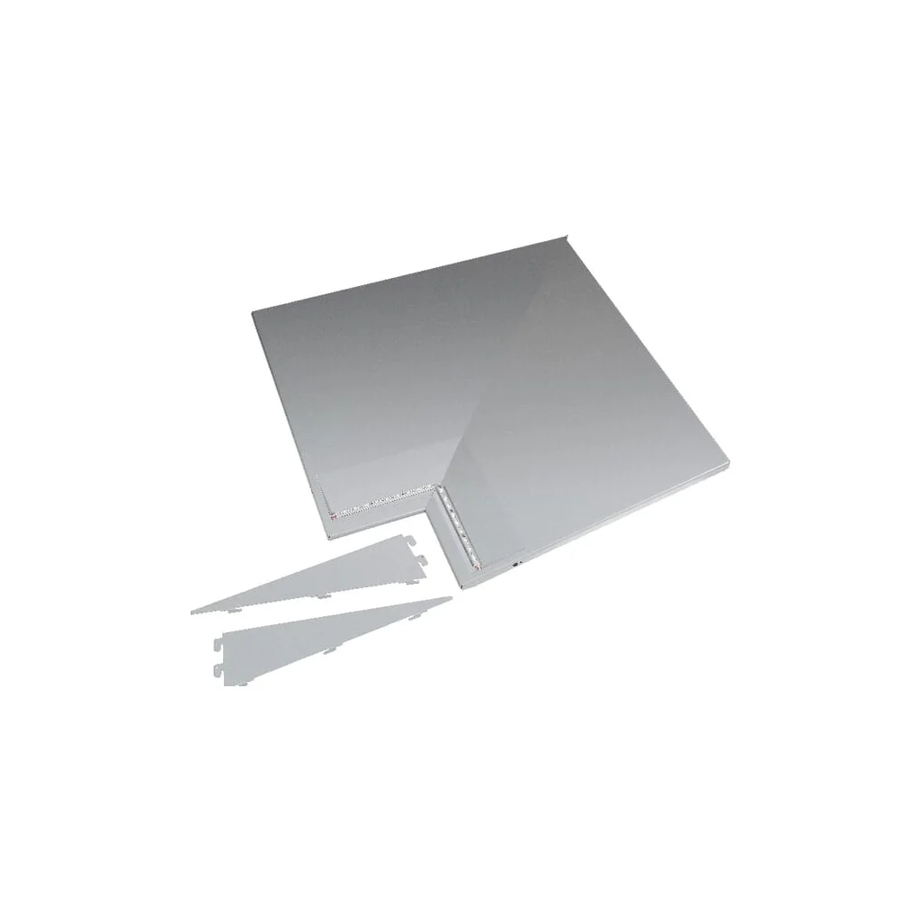 Panou colț cu LED alb/aluminiu 57402265X