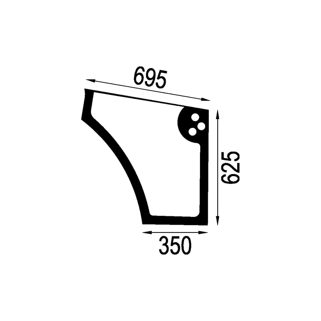 Geam de ușă, inferior 5092899N
