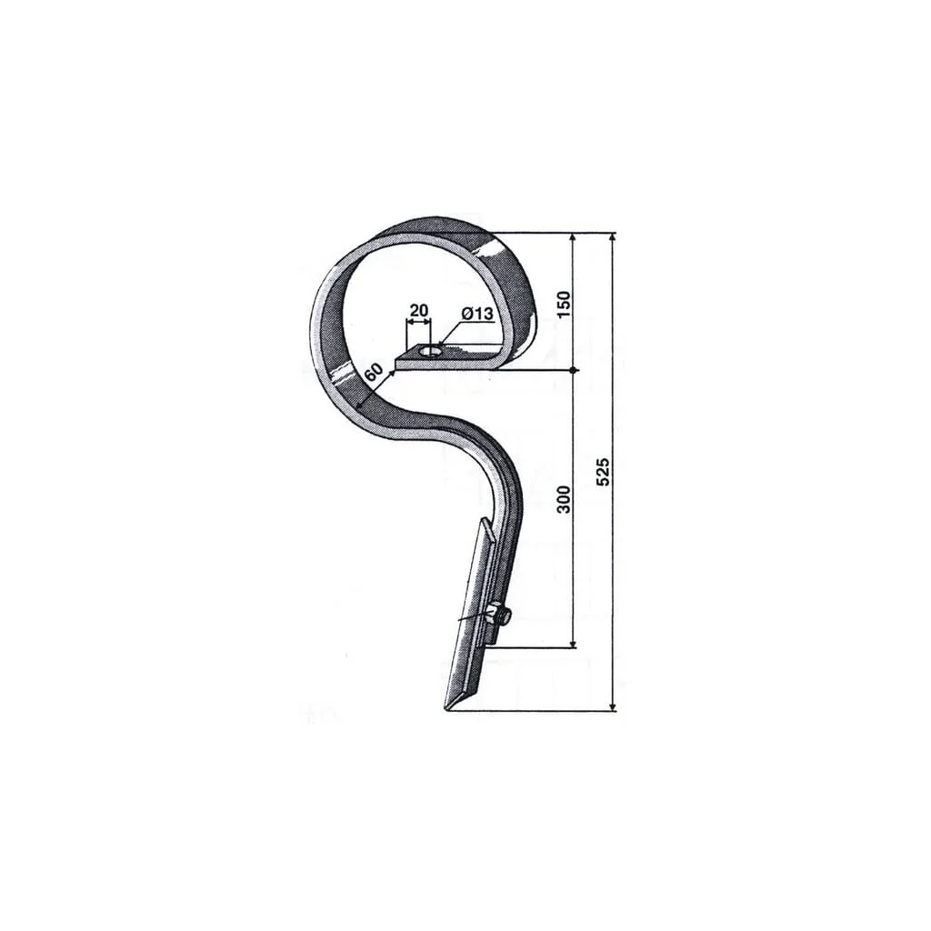 Dinte arc drept 32x12mm cu vârf drept 5110300562