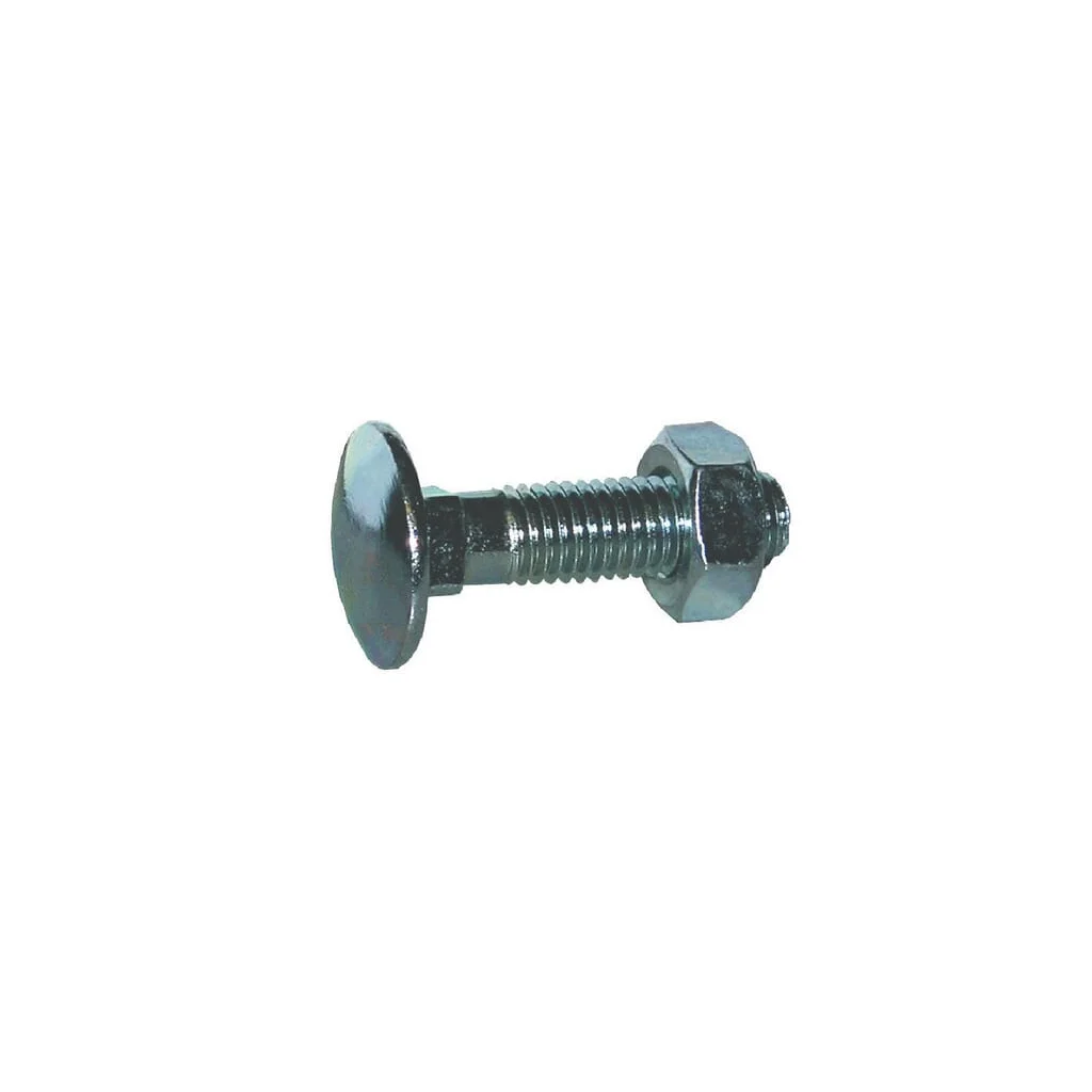 Șurub cap bombat torbant cu piuliță DIN603 M16x2x50mm filet 48mm oțel placat cu zinc grupa 4.6 Kramp 6031650