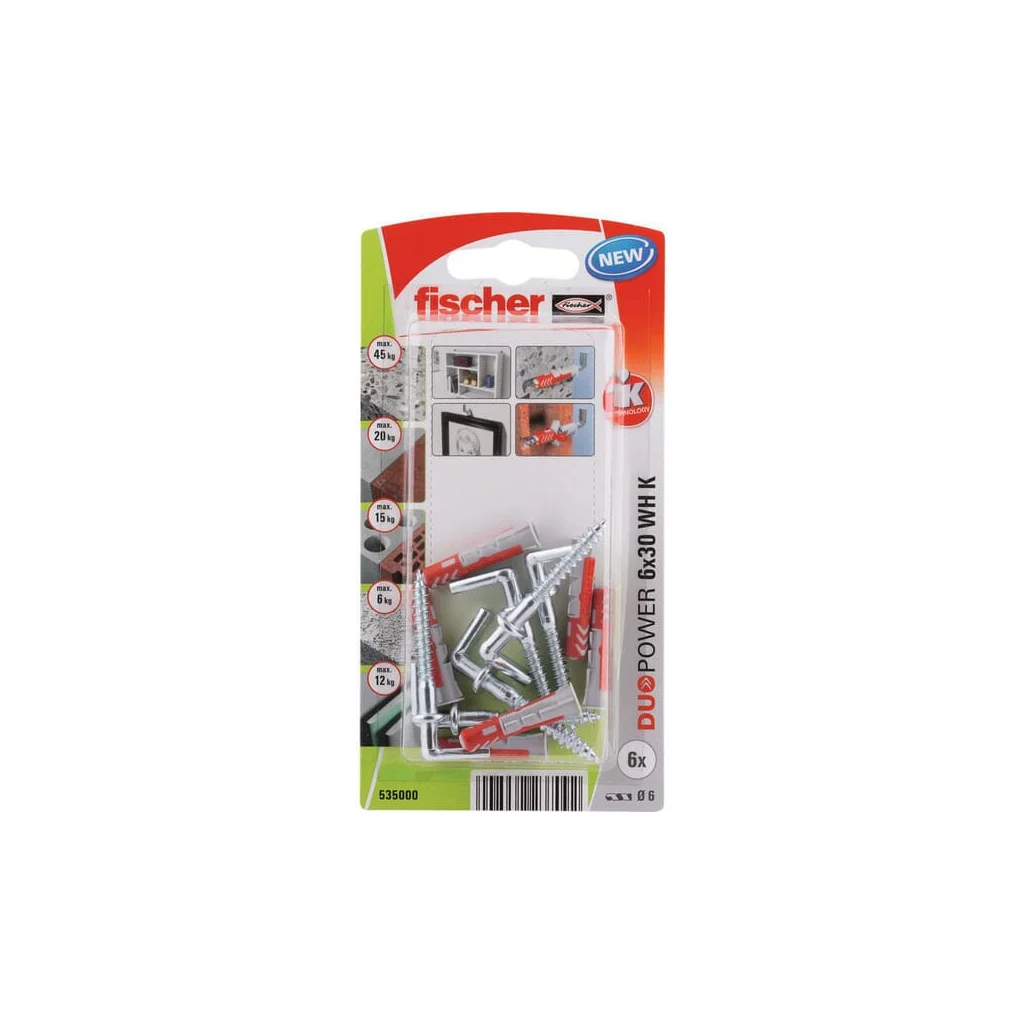 Plug Duopower 6x30 WH K 6 buc 535000