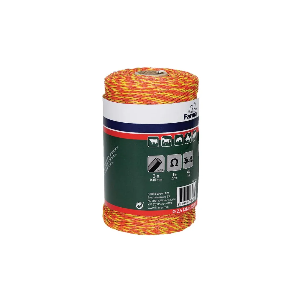 Cablu gard electric 250m 3x0,16mm fire oțel inoxidabil 704010FA