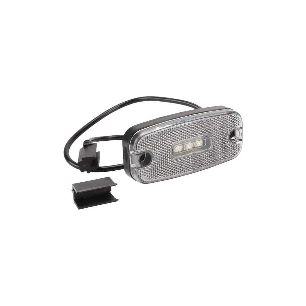 Lumină de poziție LED, rectangulară, albă, cu șurub 6SU11034WL50