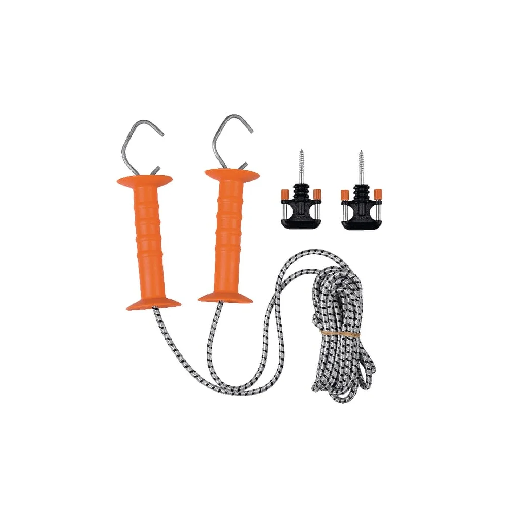 Set poatră gard electric cu cablu elastic și 2 mânere 640556GAL