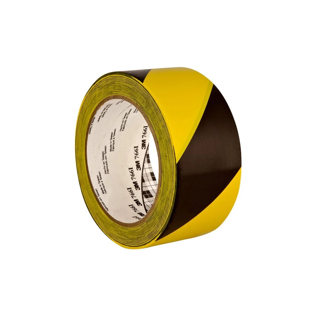 Bandă de avertizare pericol 766, galben/negru, 50mm x 33m, 3M™ 7100260599