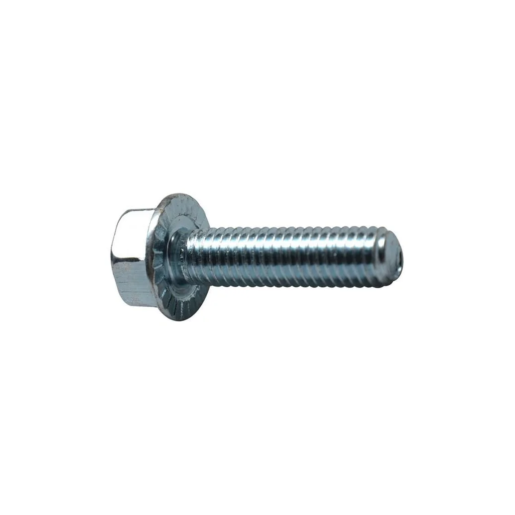 Șurub cap hexagonal cu flanșă DIN6921 M8x1,25x20mm filet 20mm oțel placat cu zinc grupa 8.8 Kramp 6921T820