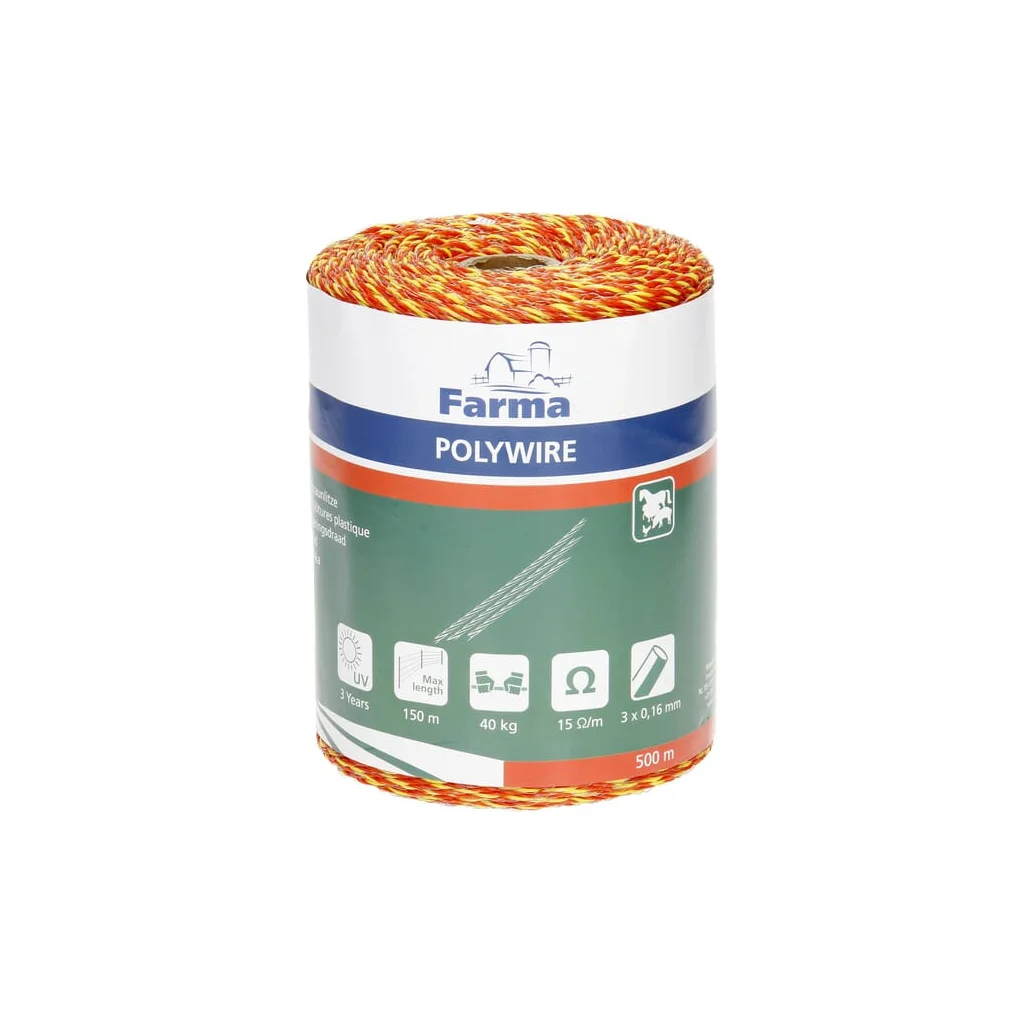 Cablu gard electric 500m 3x0,16mm fire oțel inoxidabil 704011FA