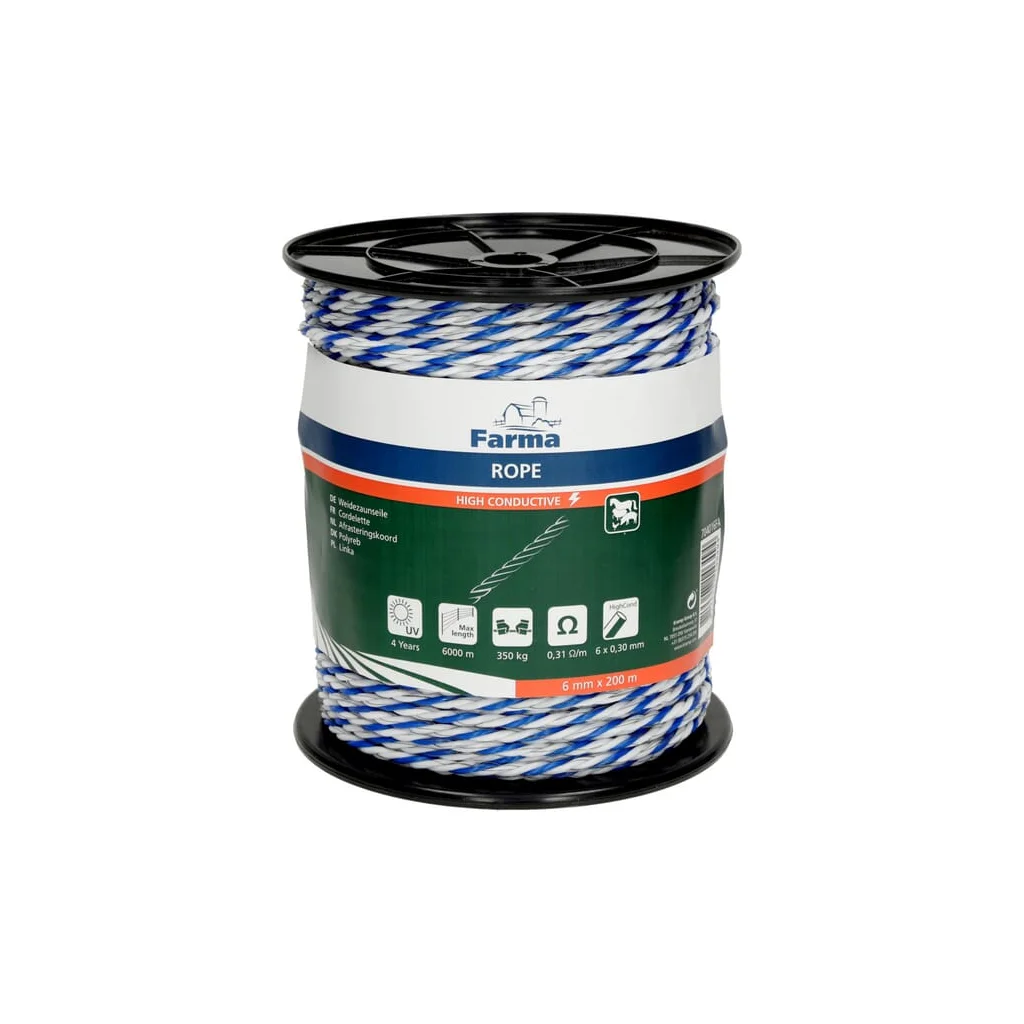 Cablu gard electric 200m 6x0,30mm conductivitate ridicată 704016FA