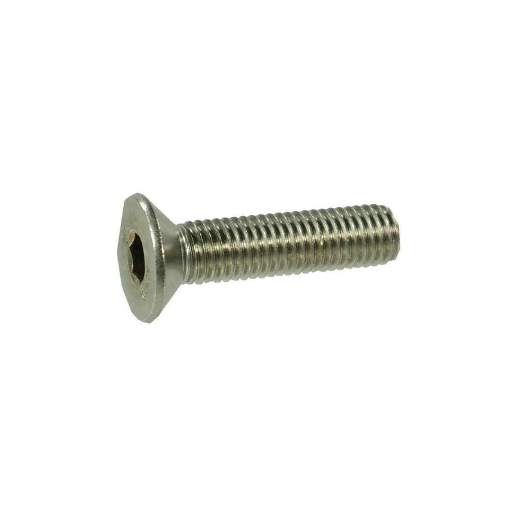 Șurub cap înecat orificiu hexagonal DIN7991 ISO10642 M6x1mm / 45mm filet 18mm oțel inoxidabil A2 Kramp 7991645RVSP025