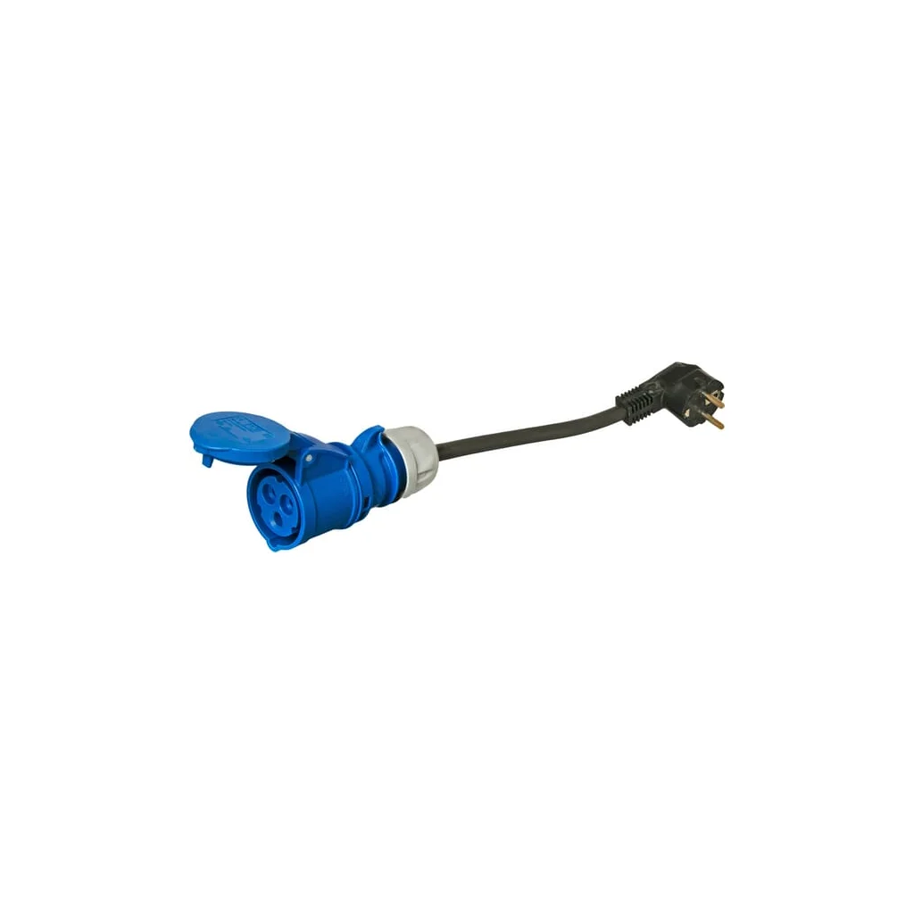 Adaptor Schuko cu mufă CEE albastră 78659