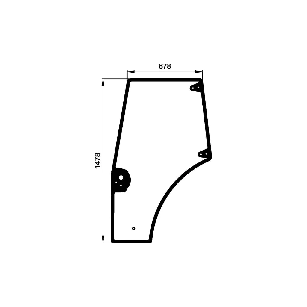 Geam ușă stânga potrivit pentru Case IH 87620234KR