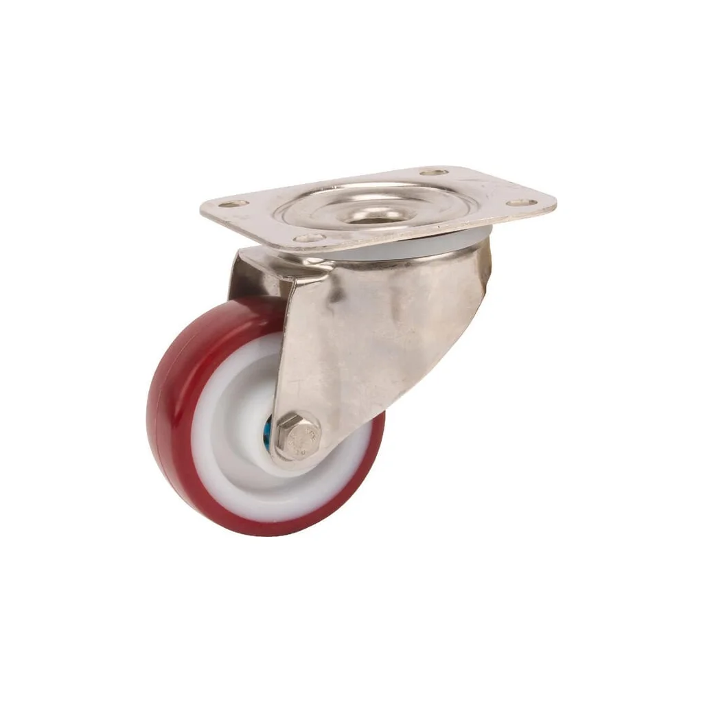 Roți pivotante din oțel inoxidabil, cu suprafață de rulare din plastic 8470UAD080P62