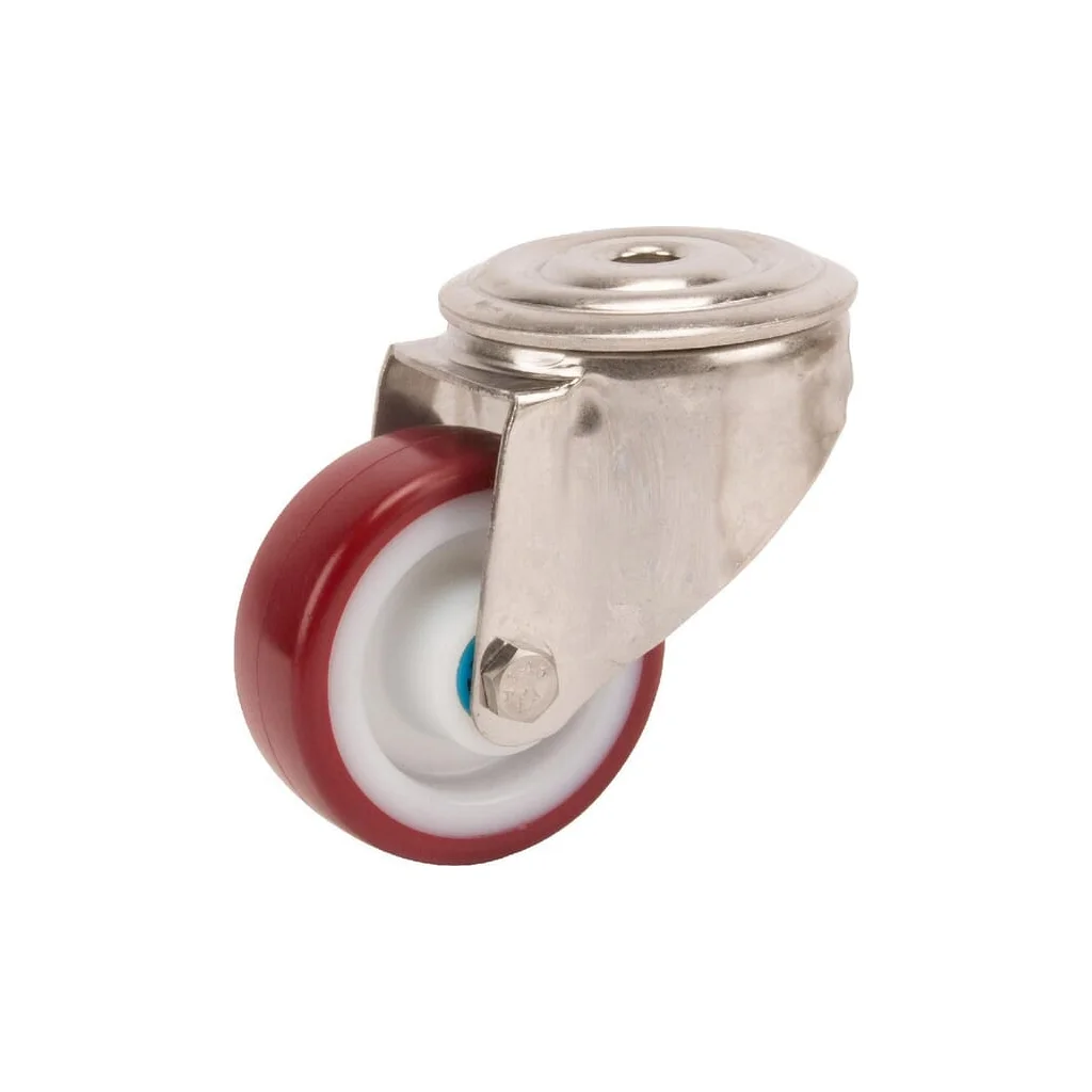 Roți pivotante din oțel inoxidabil, cu suprafață de rulare din plastic 8470UAD080P3013