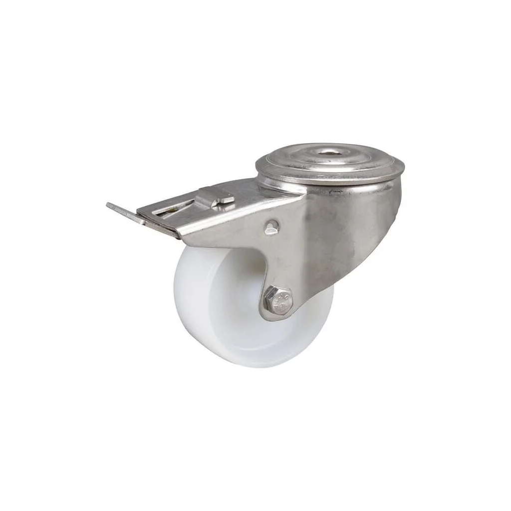 Roți pivotante din oțel inoxidabil, cu suprafață de rulare din plastic 8477UOO080P3013
