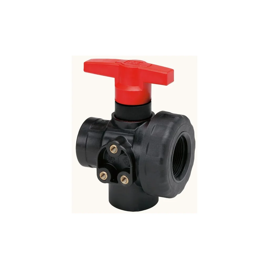 Supapă cu bilă, 3 căi, 3/4", montare pe panou 8218201