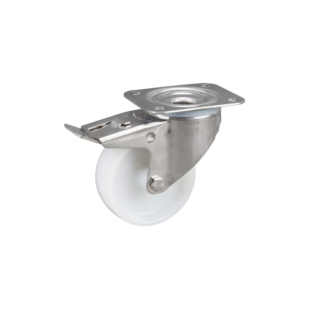 Roți pivotante din oțel inoxidabil, cu suprafață de rulare din plastic 8477UOO100P62