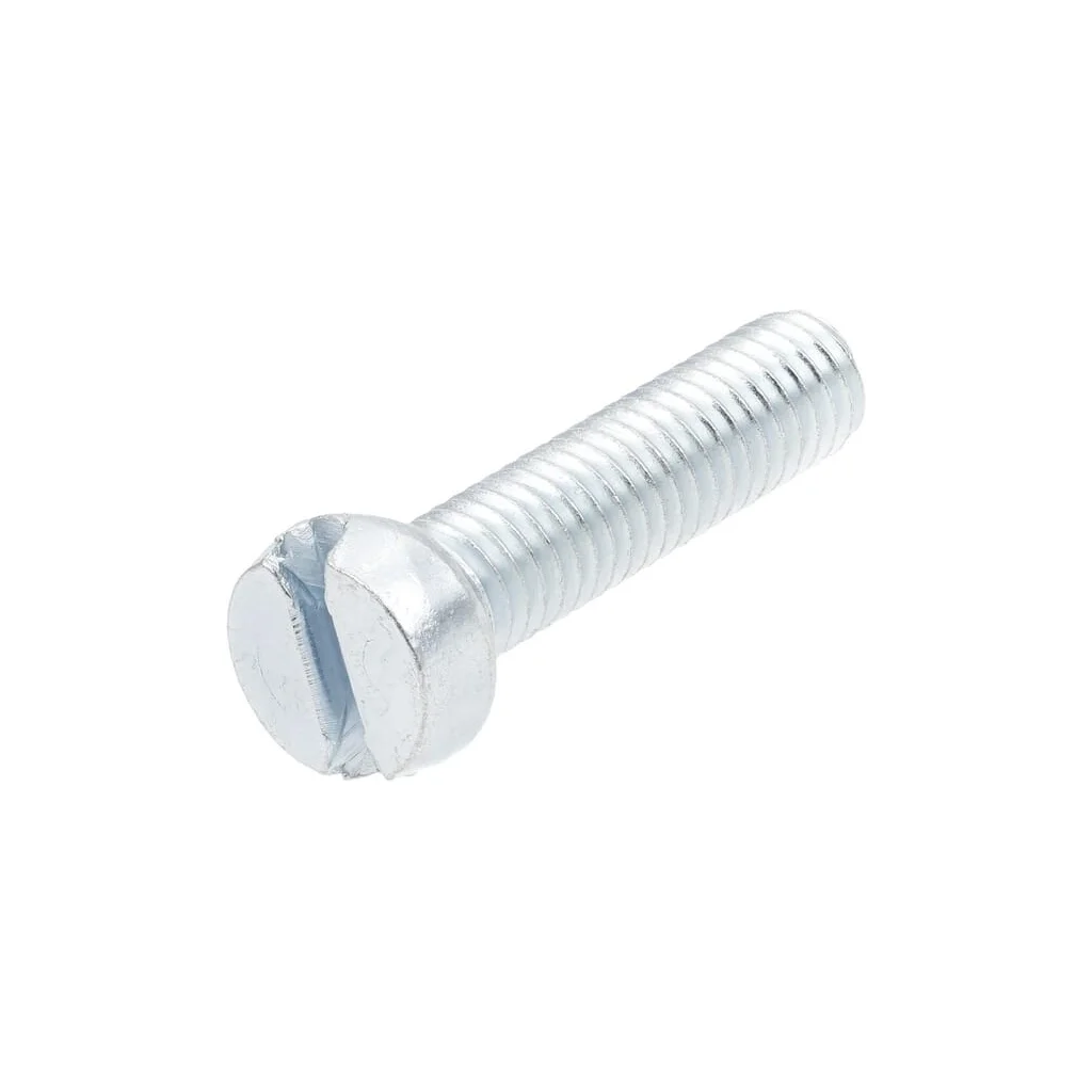 Șurub cap cilindric crestat DIN84 ISO1207 M5x0,8x20mm filet 20mm oțel placat cu zinc grupa 4.8 Kramp 84520P100