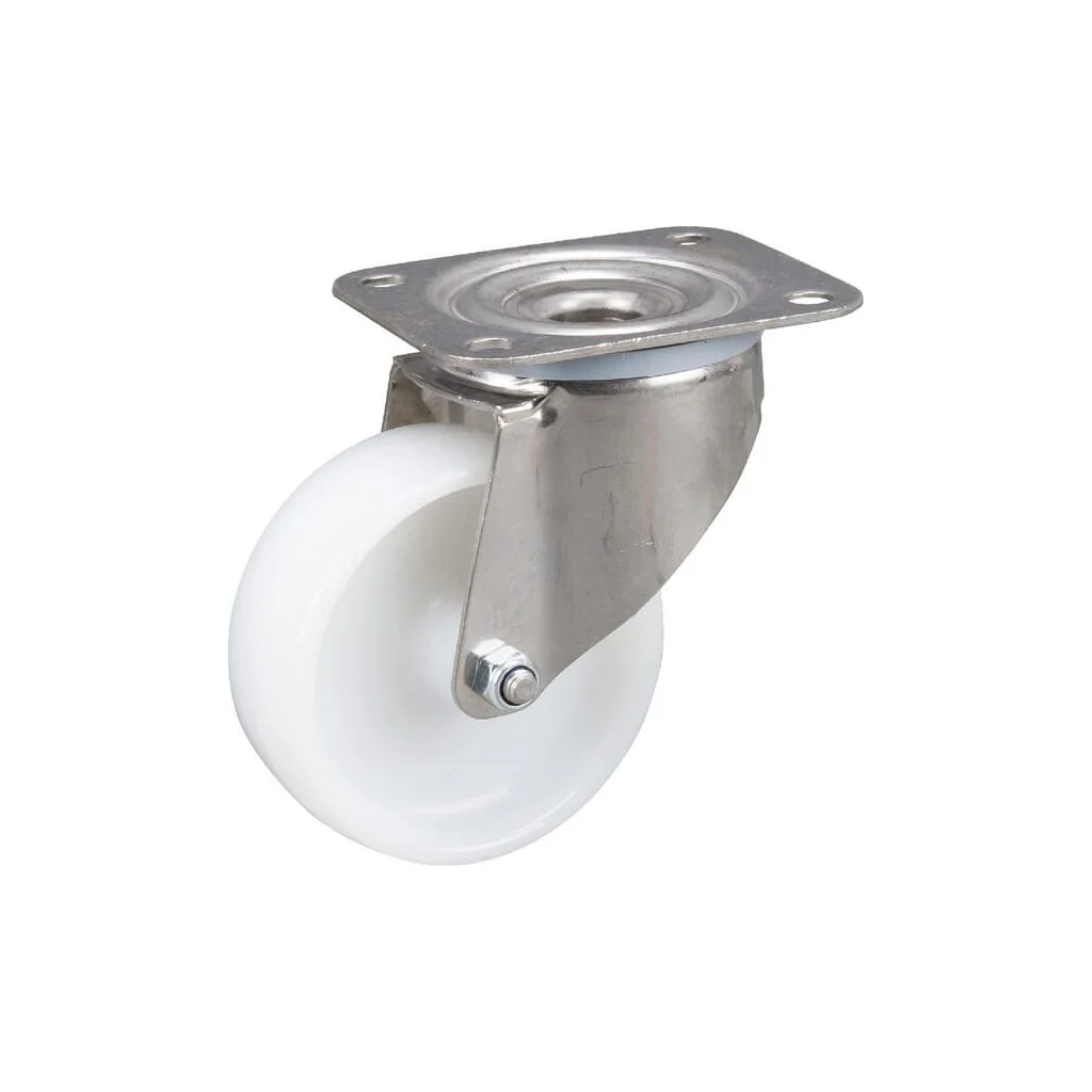 Roți pivotante din oțel inoxidabil, cu suprafață de rulare din plastic 8470UOO100P62