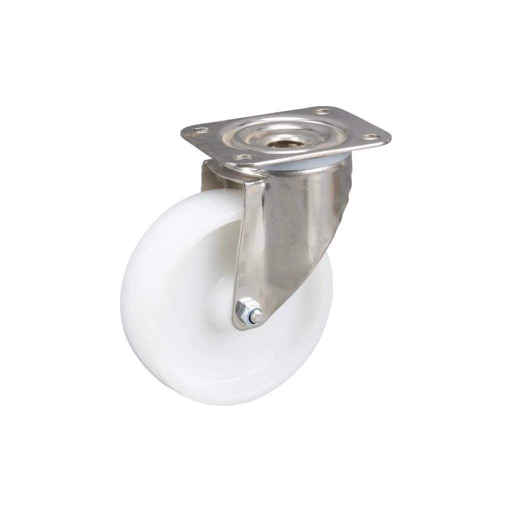 Roți pivotante din oțel inoxidabil, cu suprafață de rulare din plastic 8470UOO125P62