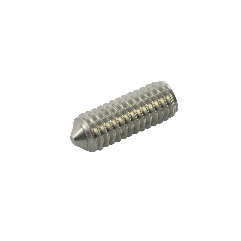Știft filetat orificiu hexagonal cu vârf conic DIN914 ISO4027 M6x1mm / 8mm oțel inoxidabil A2 Kramp 91468RVSP025