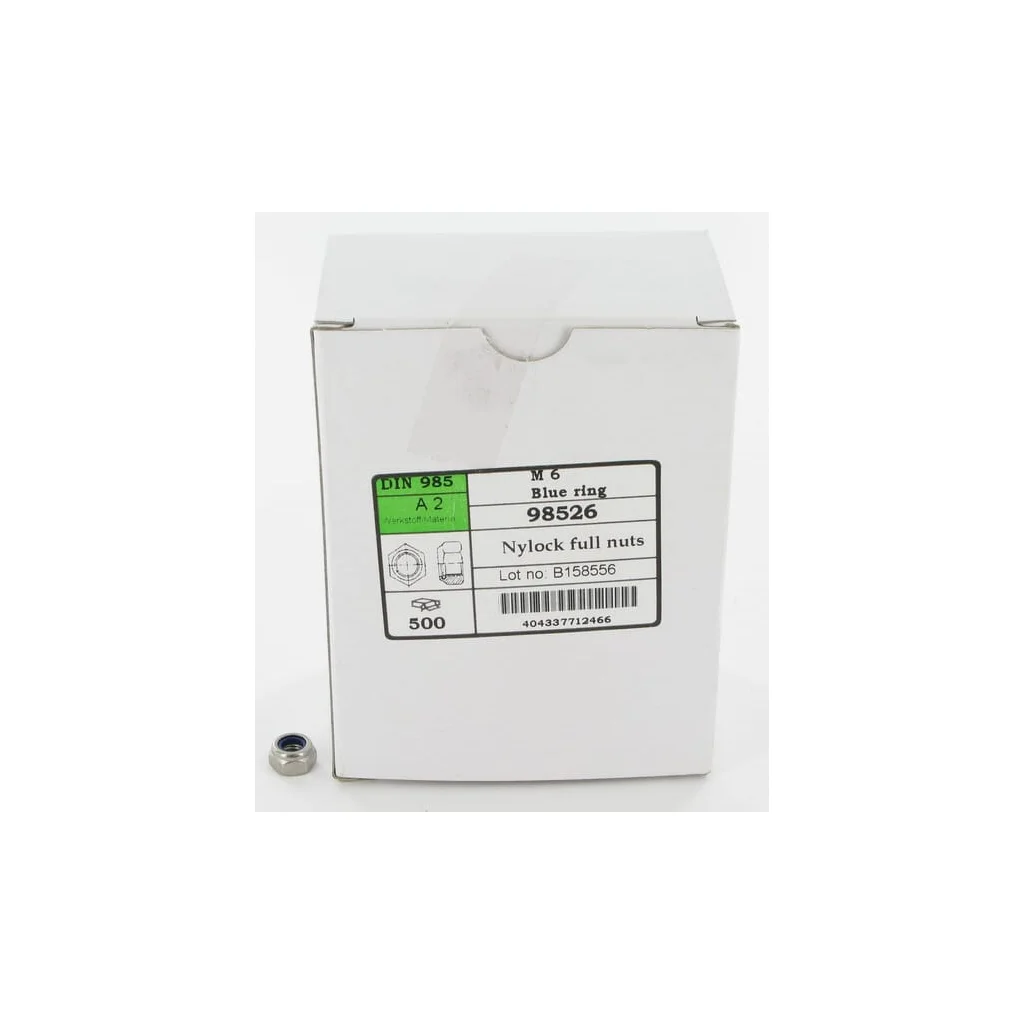 Piuliță hexagonală autoblocantă joasă cu inserție plastic DIN985 M6x1mm oțel inoxidabil A2 500 buc. Kramp 9856RVSP500