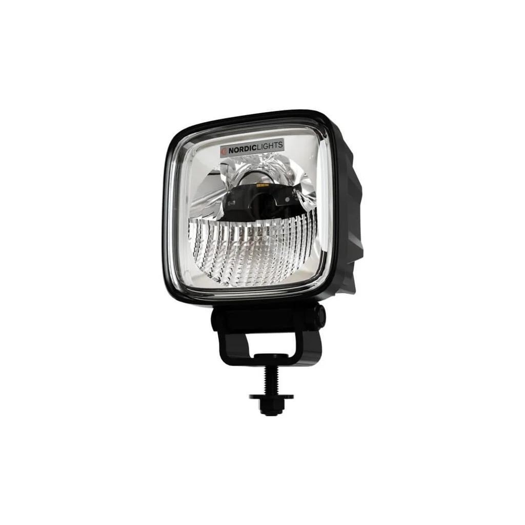 Lumină de lucru LED, 28W, 1950lm, pătrată, 12/24V, transparentă, prindere cu șurub, 85x100x129mm, Deutsch 2 pini, Flood larg, 1 LED, Scorpius Pro 415PH de Nordic Lights 989101B