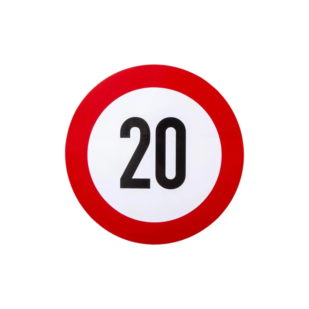 Autocolant indicator interzis viteză limită: 20km/h BF20S