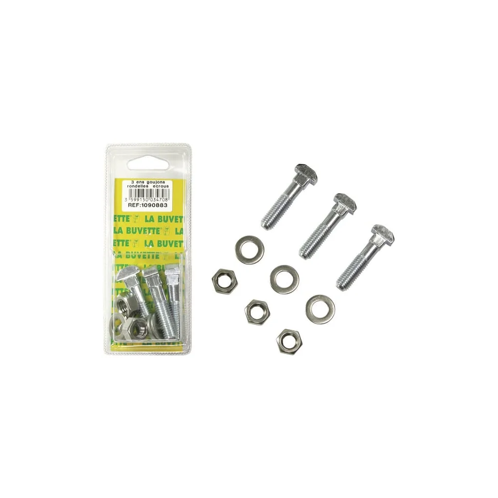 Șurub, șaibă și piuliță, 3 seturi BU1090883