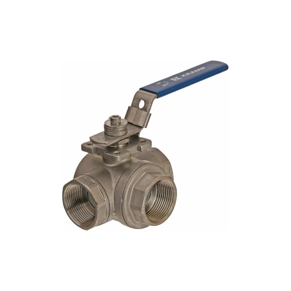 Robinet cu bilă 3 căi T 1 1/4" oțel inoxidabil BV3T114FSS