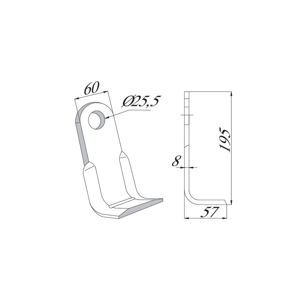 Cuțit cositoare 60x195mm Sicma CK5420