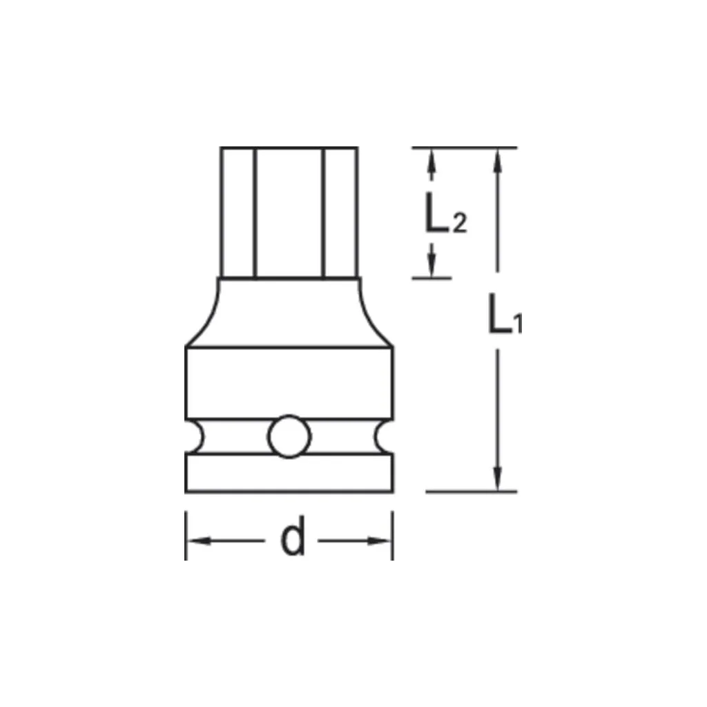 Cheie tubulară de impact 3/4" 14 mm DPINK3214