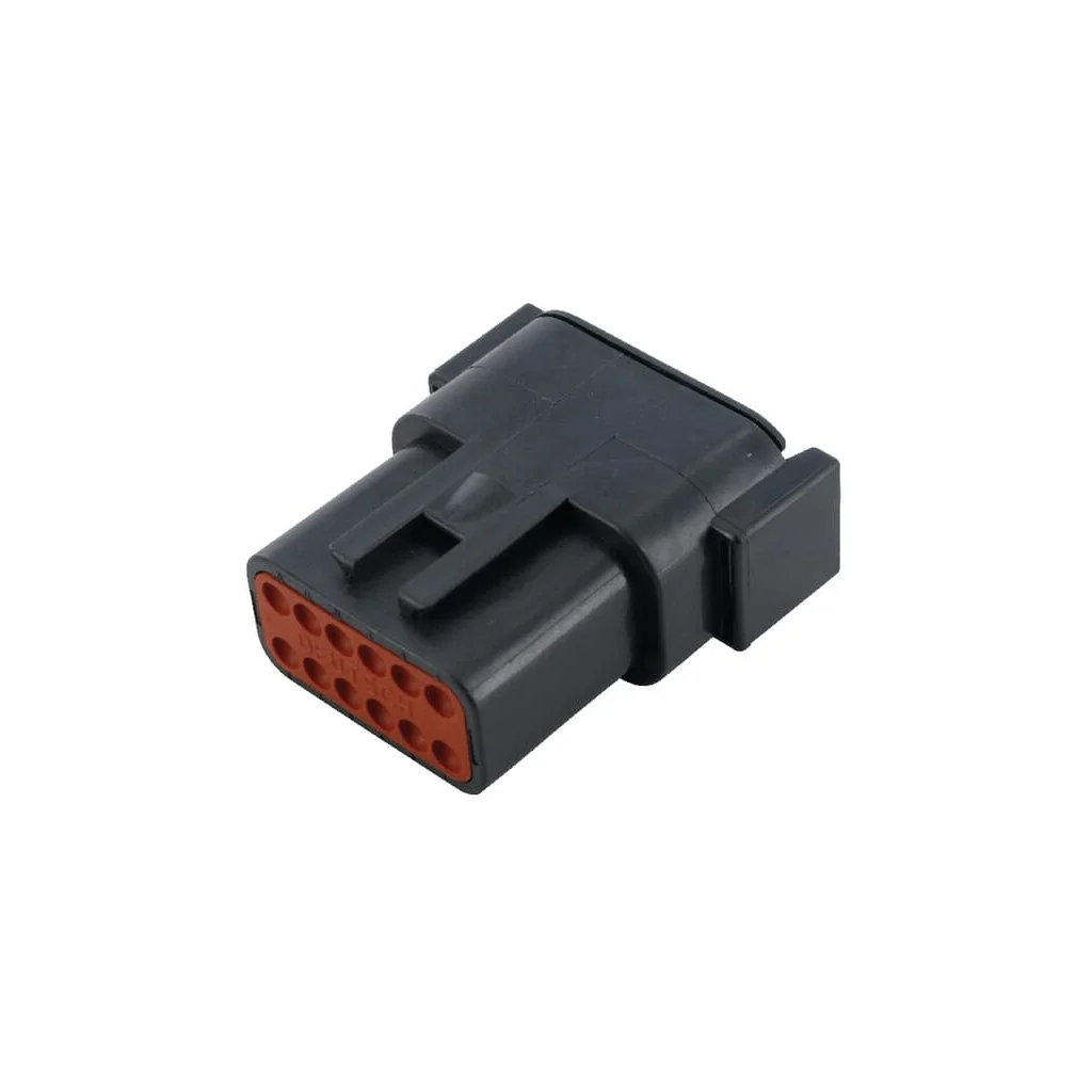 Carcasă ștecăr mamă, negru, 12 poli, seria DTM (1x), Deutsch DSDTM0412PB