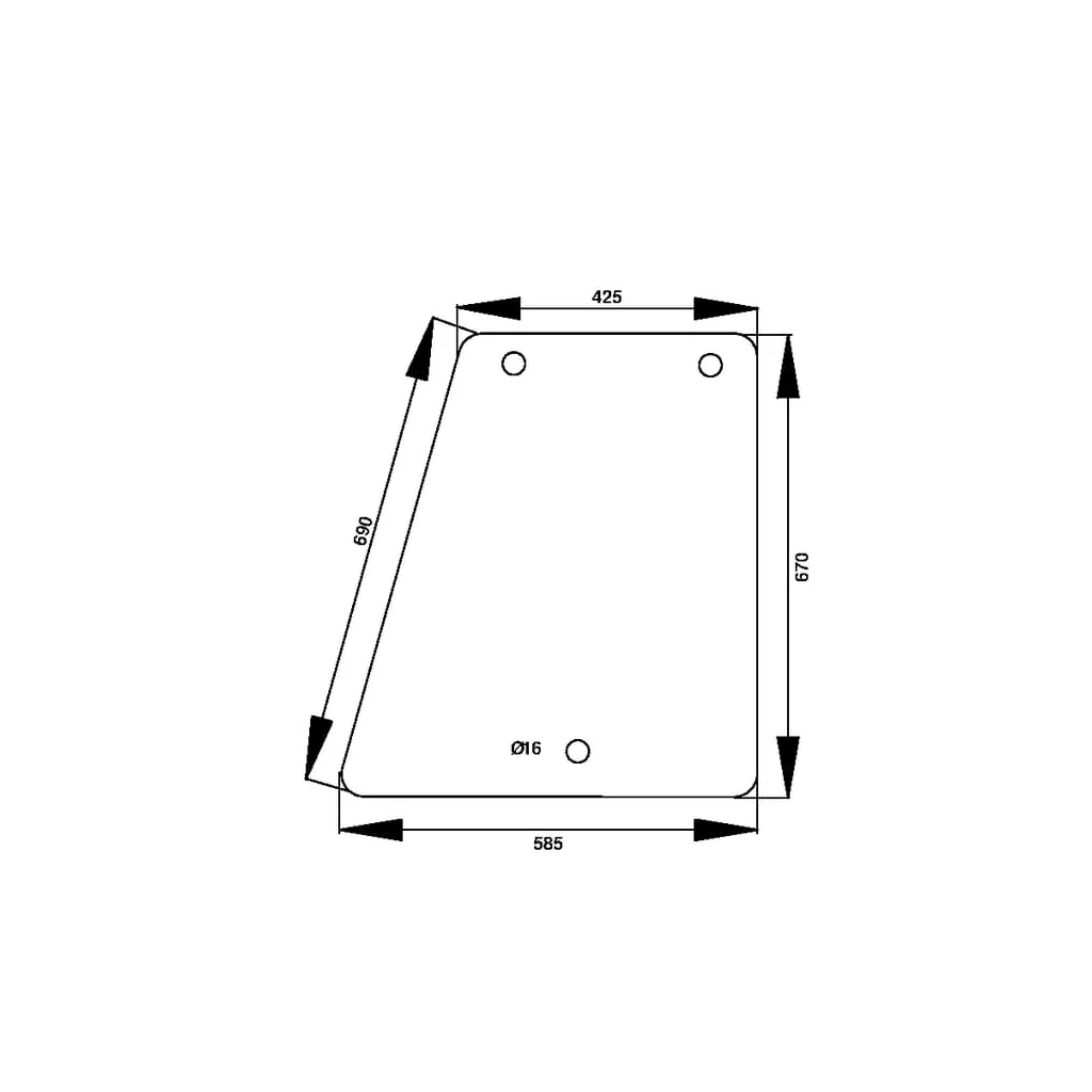 Geam lateral D7309