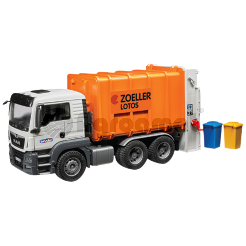 Camion containere cu incarcator pe spate (portocaliu)